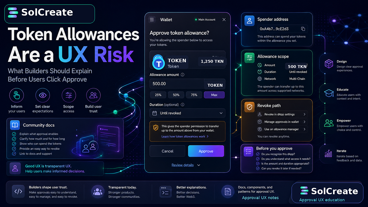 Token Allowances Are a UX Risk: What Builders Should Explain Before Users Click Approve