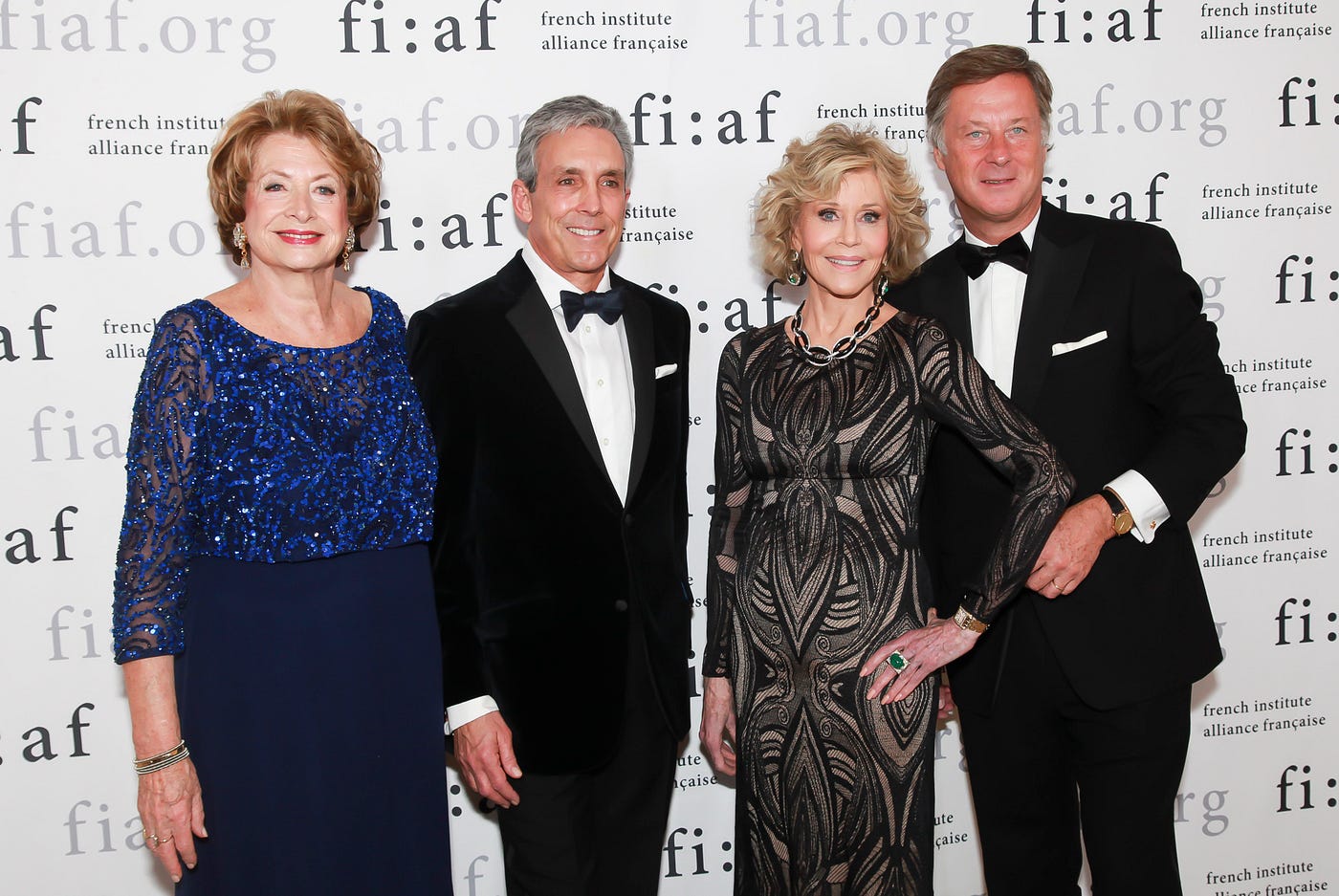 Marie-Monique Steckel, Charles Cohen, Jane Fonda and Sebastien Bazin (Photo credit :Amber De Vos)