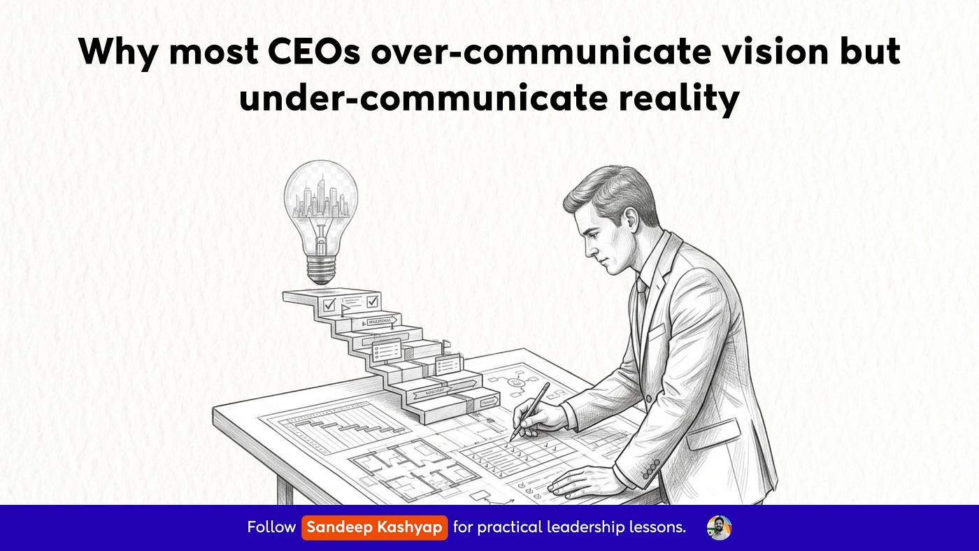 Why most CEOs over-communicate vision but under-communicate reality