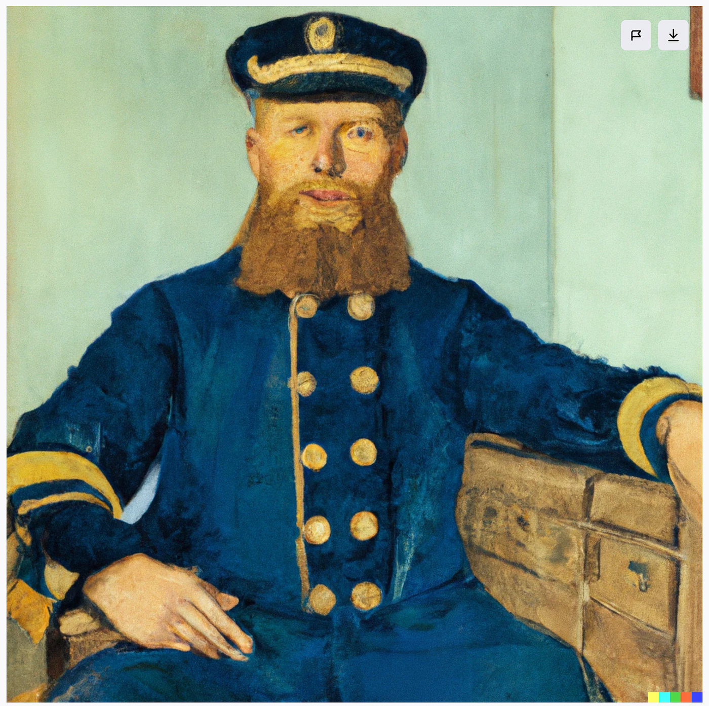 Van Gogh's Painting Portrait of the Postman, in Blue, Variations From  DALL-E is a Great Innovation | by Regia Marinho | Medium