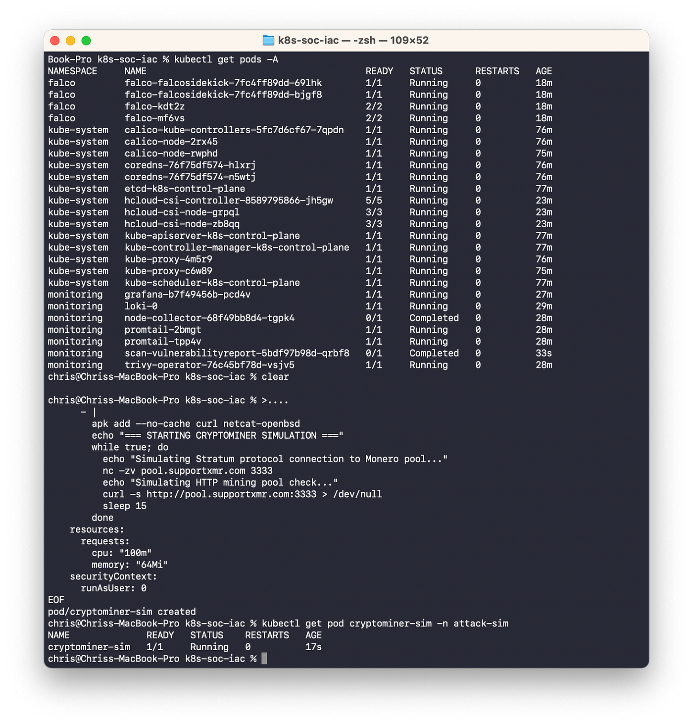 [ATTACK 1] How I Deployed a Cryptominer Into My Kubernetes Cluster — and Caught It With Falco