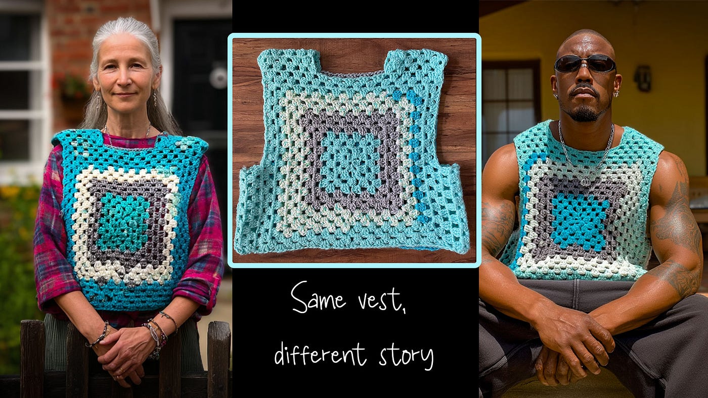 How Midjourney helped me reimagine the granny square — grandma vs