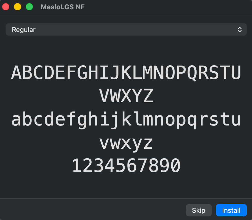 MacOS Tahoe font install screen