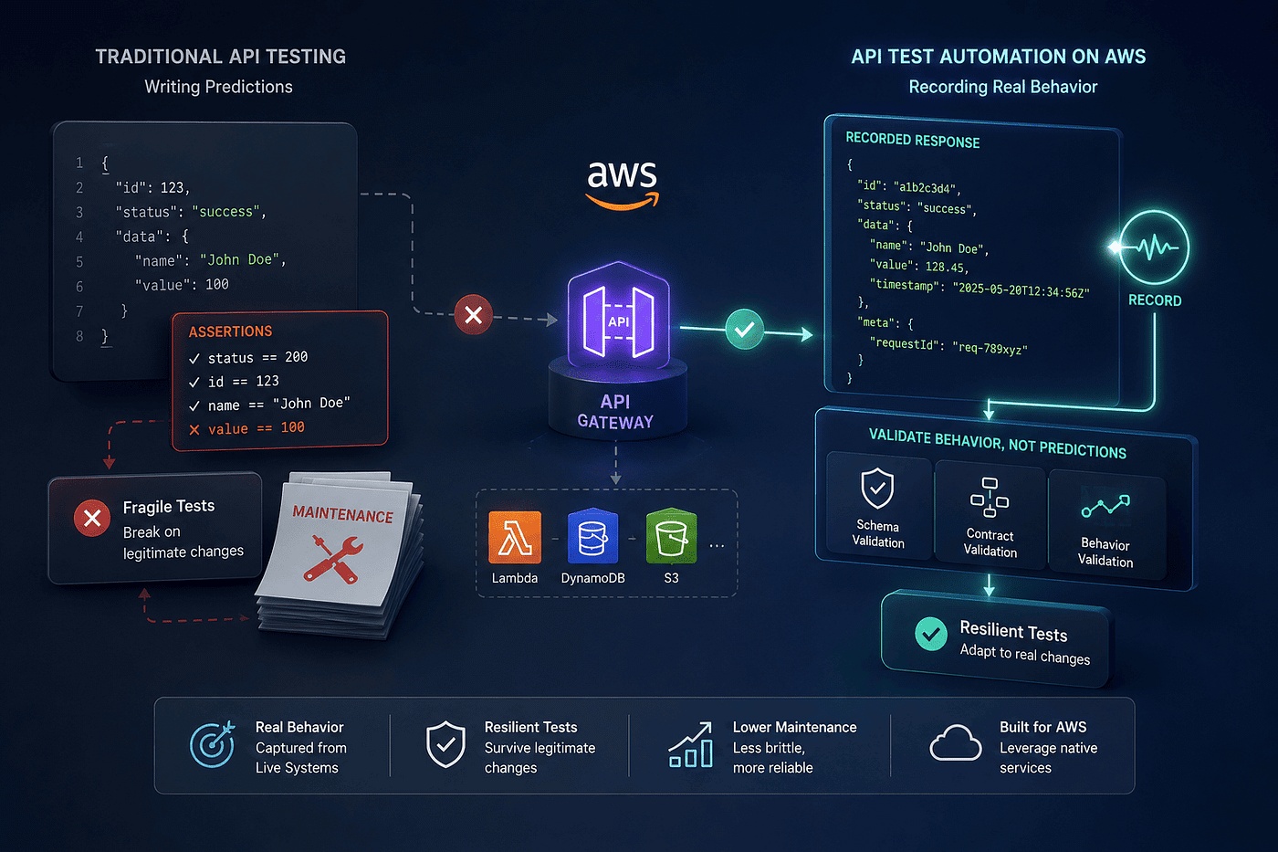 API Test Automation on AWS: Recording Real Behavior Instead of Writing Predictions