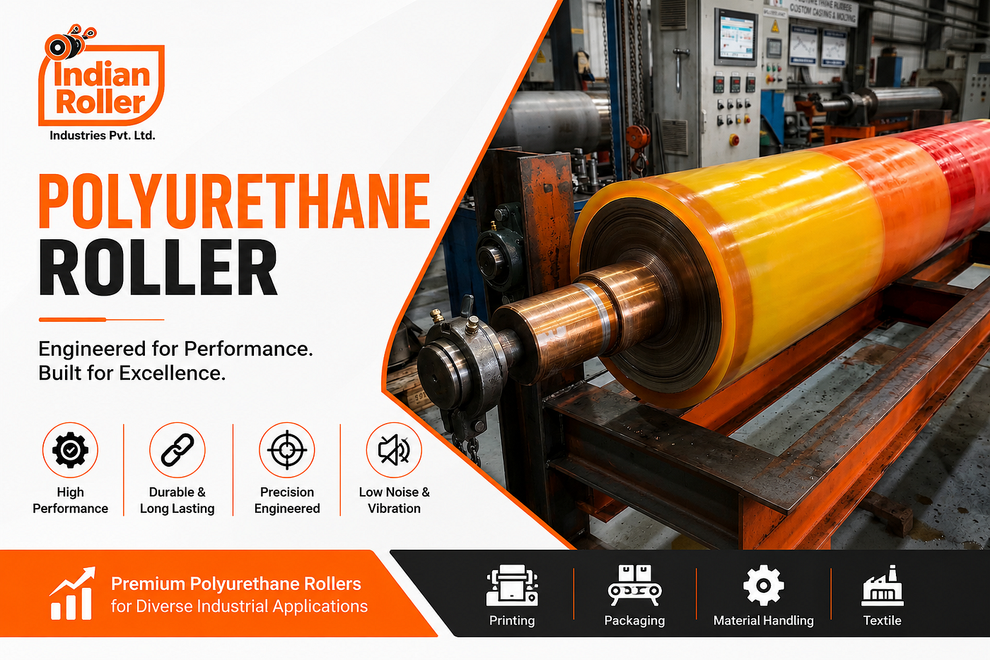 High Quality Polyurethane Roller Manufacturer in India