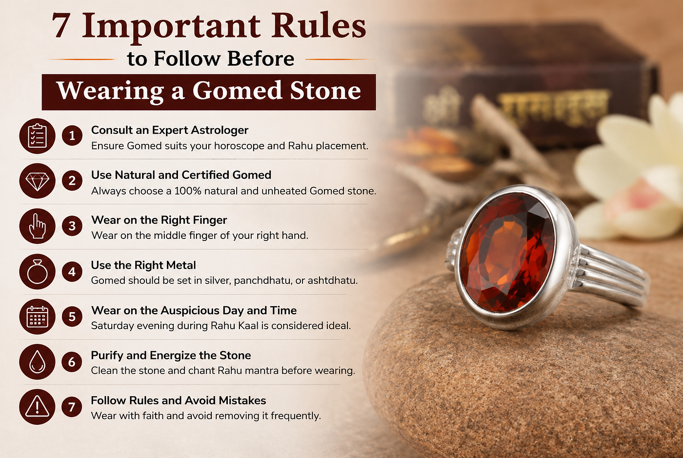 7 Important Rules to Follow Before Wearing a Gomed Stone