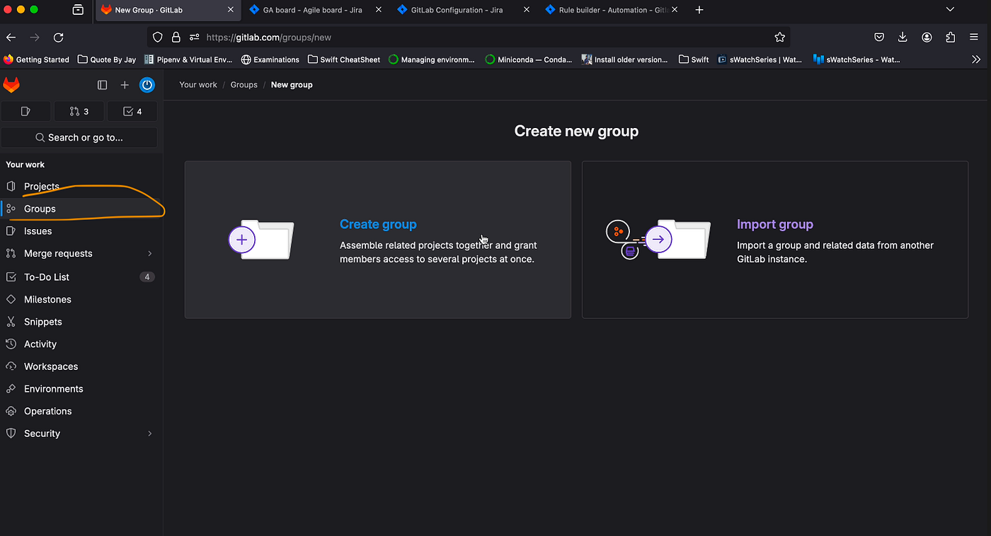 Setting up a GitLab Group