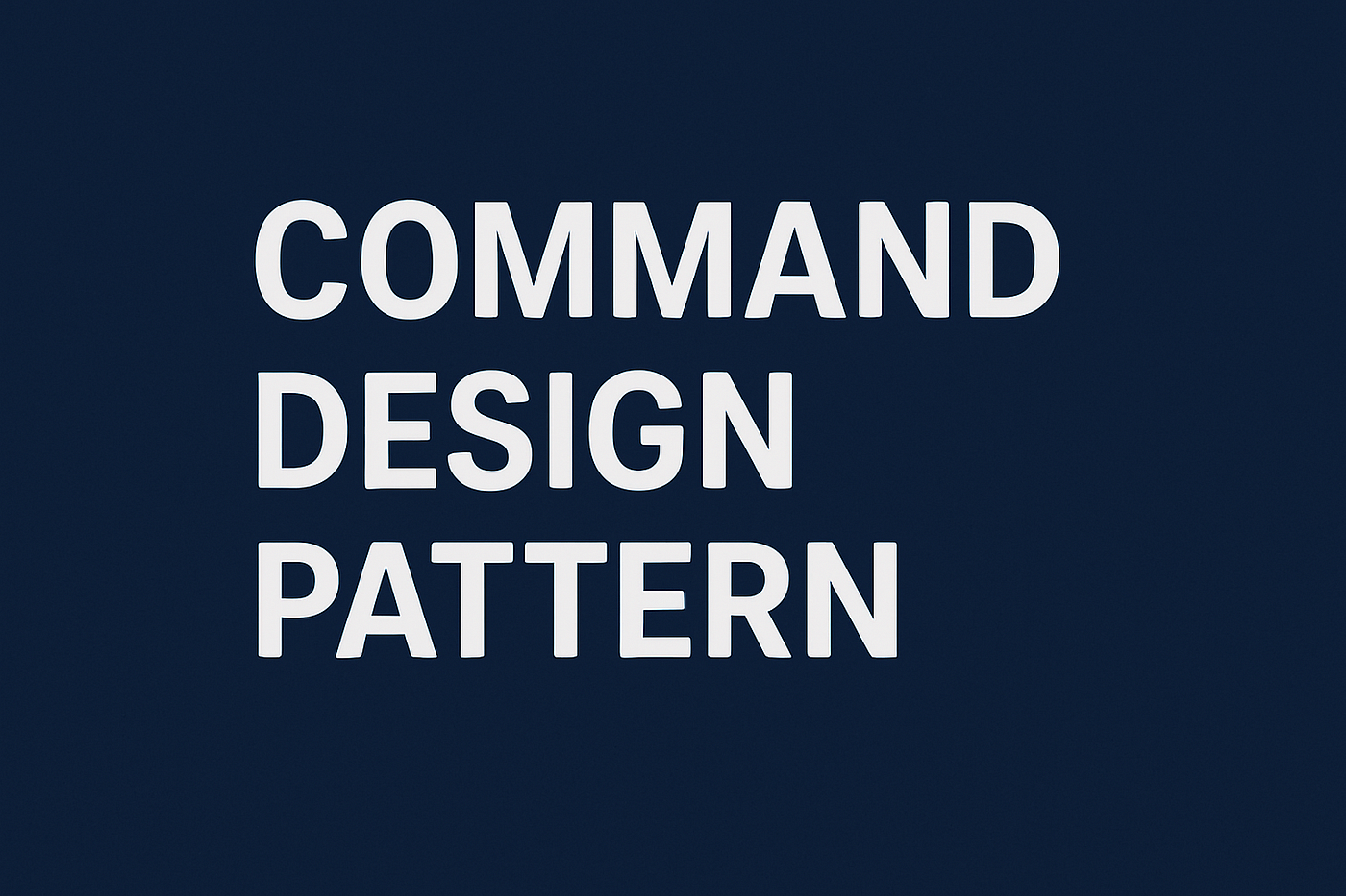 Behavioral Tasarım Desenleri: Command Tasarım Deseni