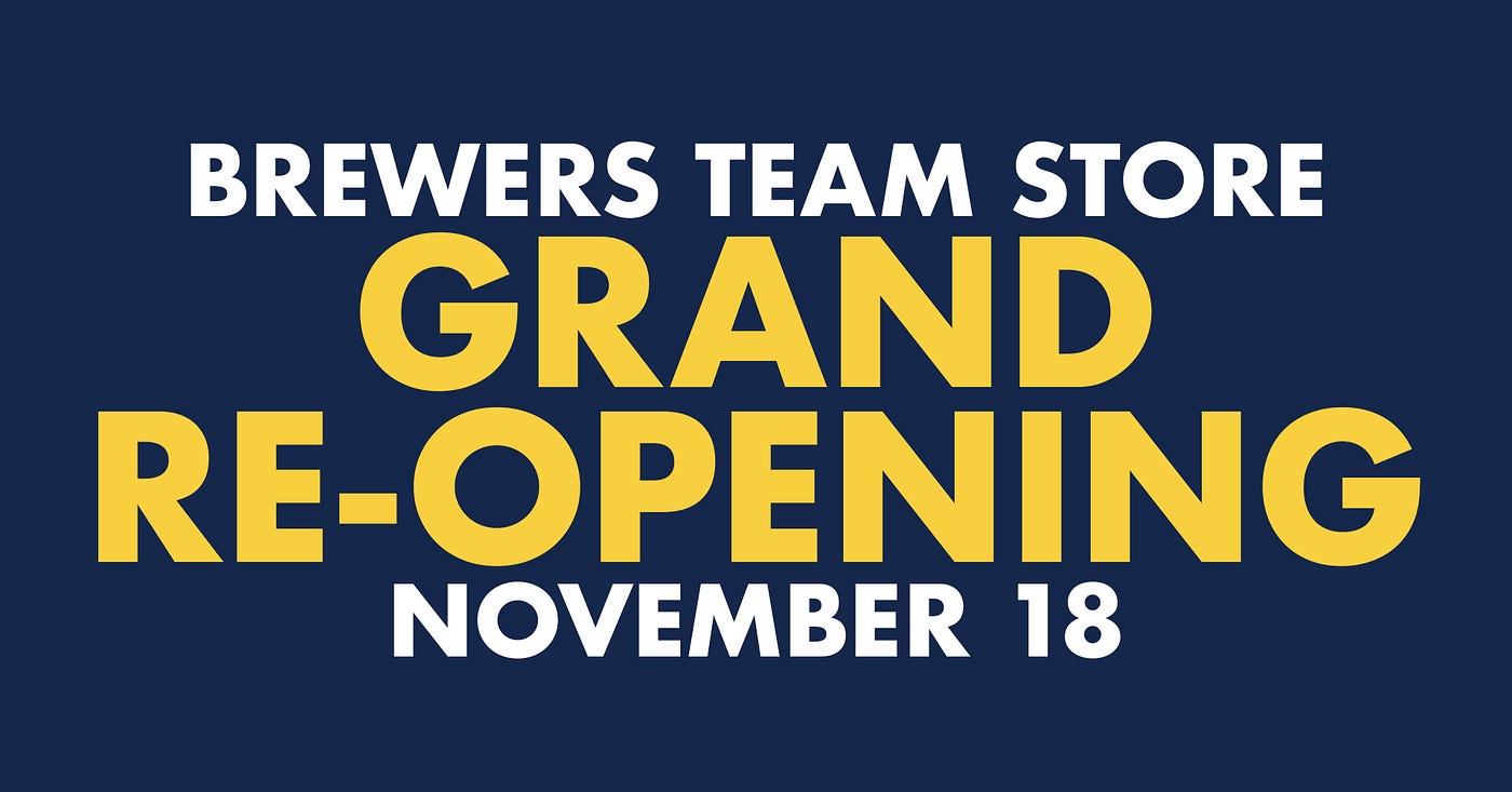 Brewers Team Store Reopening Tuesday