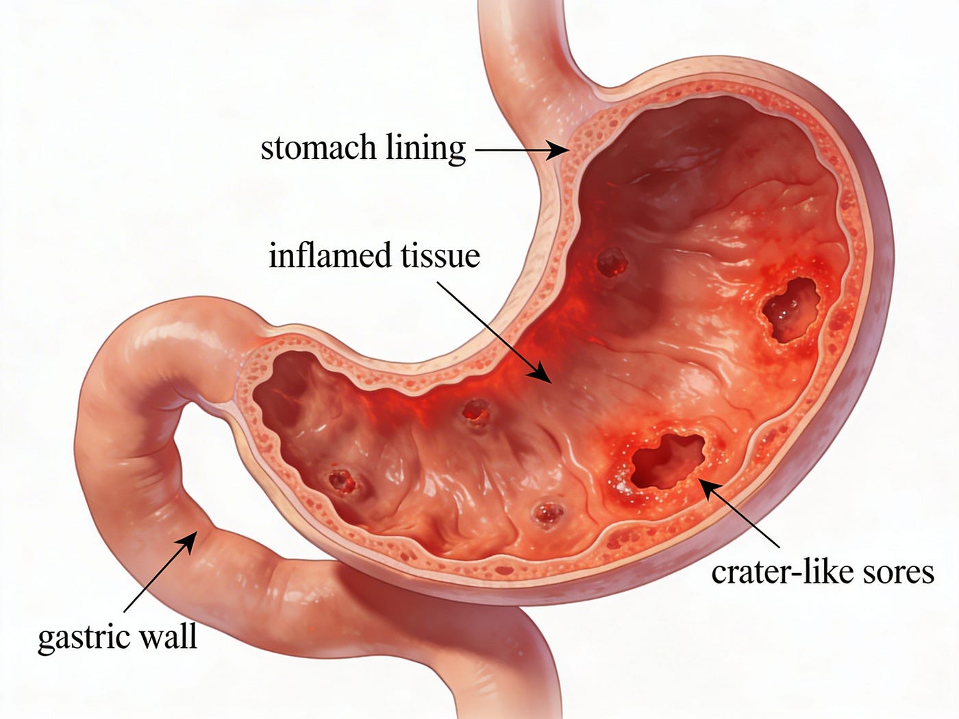 Ulcers: Symptoms, Causes, Diet and Natural Treatment