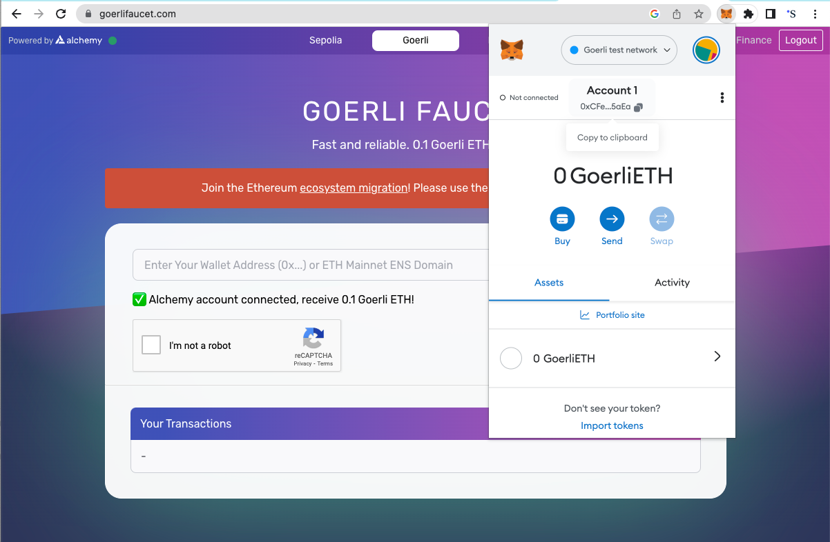 Getting Test ETH from Goerli Faucets | by Secured Finance Official |  Secured Finance | Medium