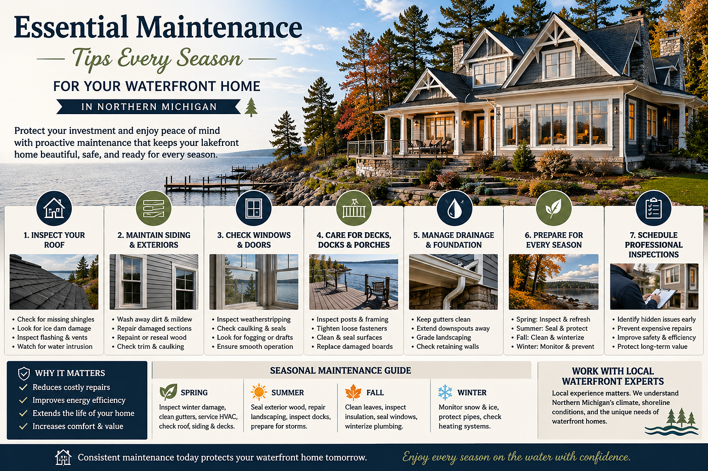 How to Protect Your Waterfront Home from Northern Michigan Weather