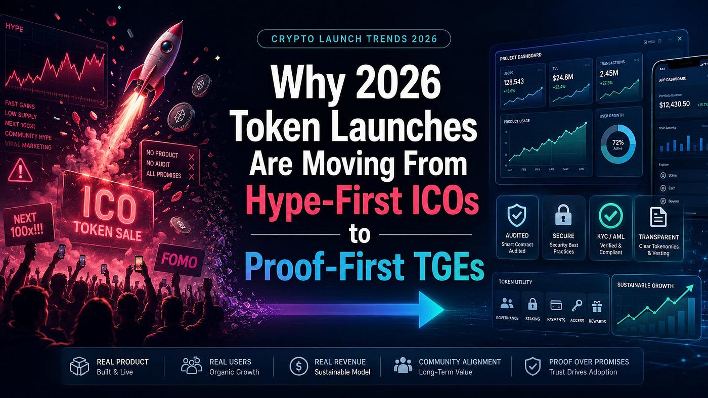 Why 2026 Token Launches Are Moving From Hype-First ICOs to Proof-First TGEs?