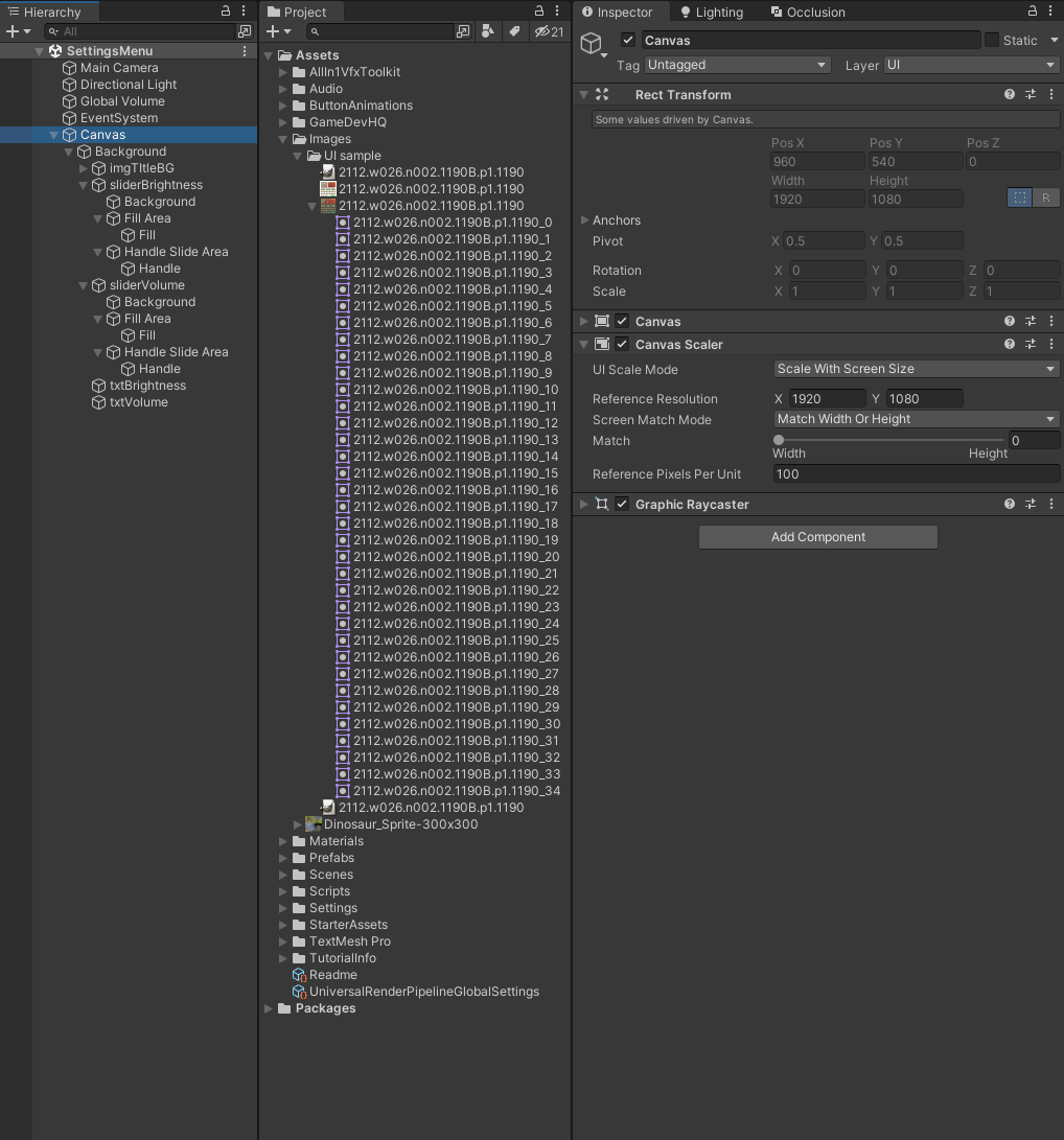 Building a Settings Menu with Unity 2021 URP