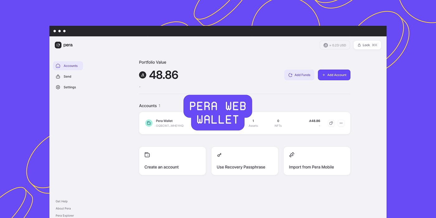 Pera Web is Here: Seamless Algorand Experience on Desktop | by Pera Wallet  | Pera Wallet