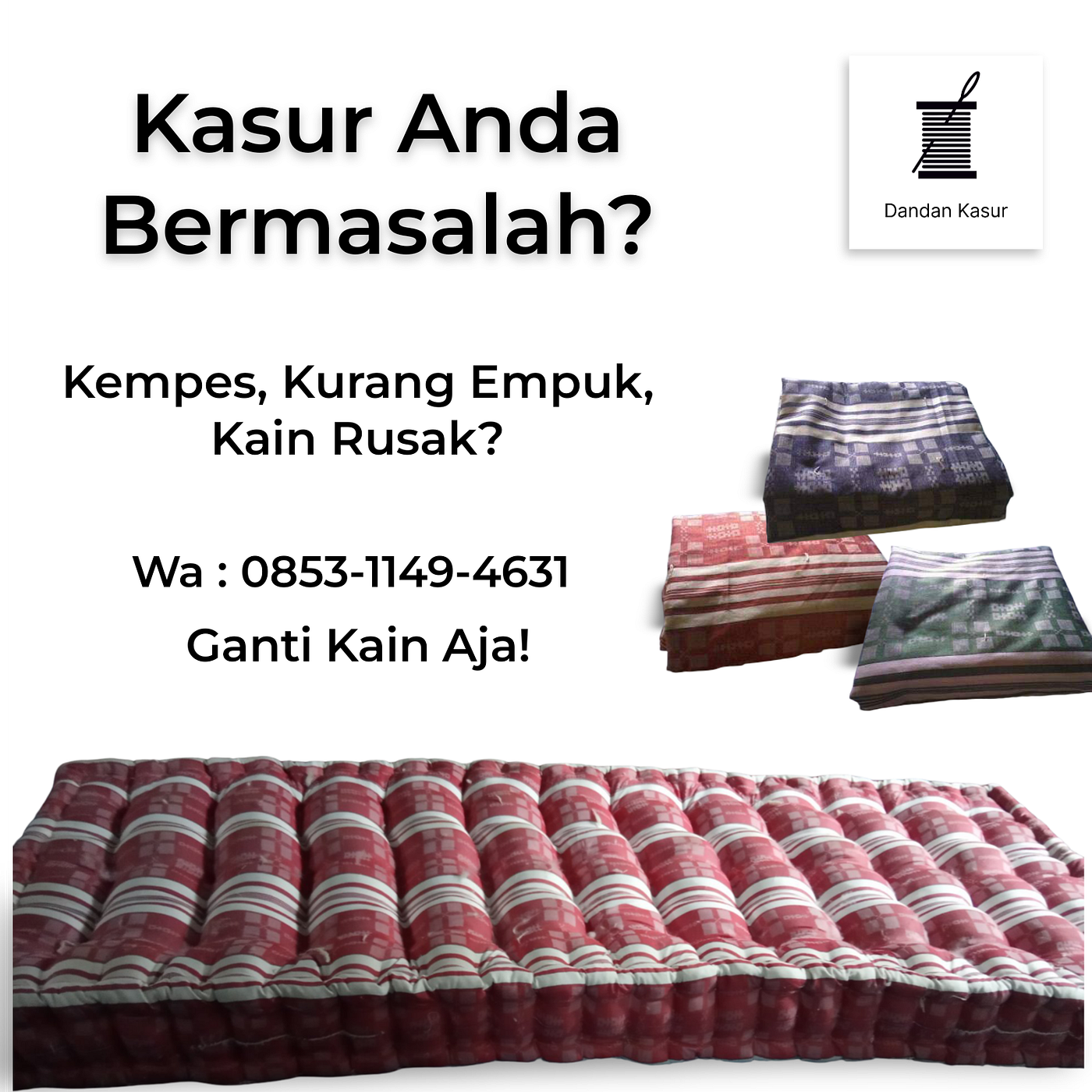 Dandan Kasur, Tukang Service Kasur Kapuk di Batang, Wa : 0853-1149-4631