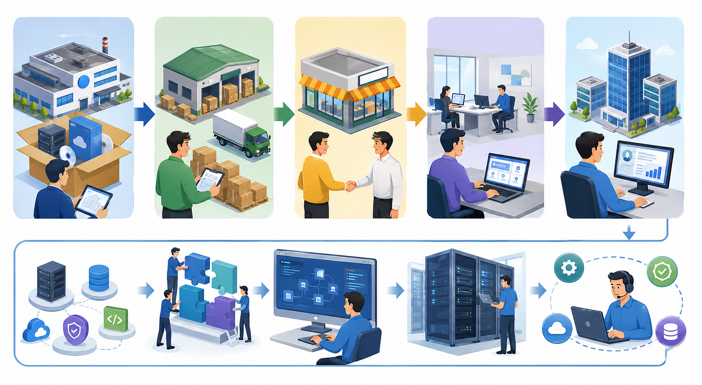 Mengenal Principal, Distributor, Reseller, dan System Integrator