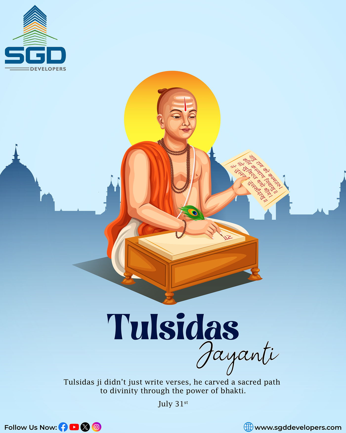 ✨ Honoring the Legacy of Goswami Tulsidas Ji — Messenger of Bhakti ✨