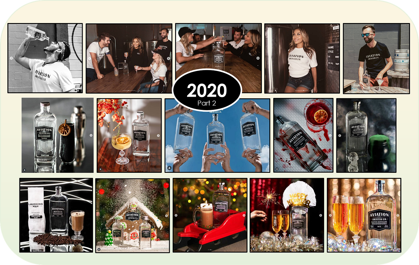 A compilation of the second half of Starkloff’s photography work during 2020 to promote Aviation Gin