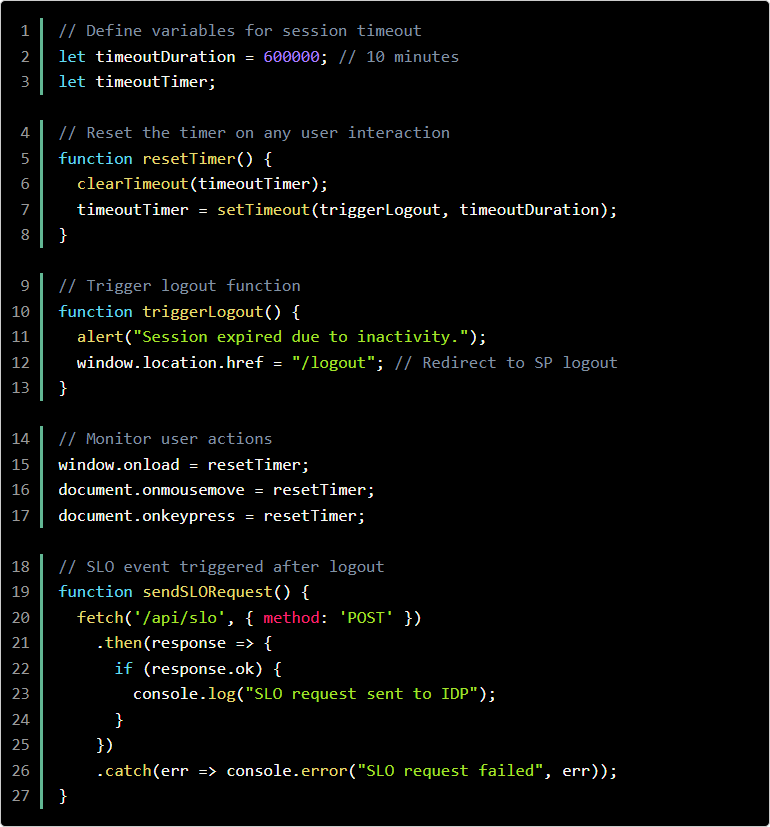 SAML 2.0 Single Log Out Best Practices Following Service Provider