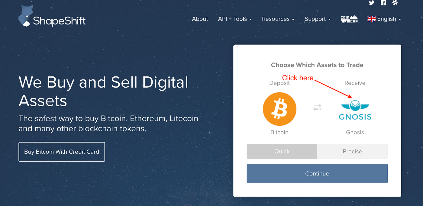 How to exchange Bitcoin and tokens for ETH (Ether) with ShapeShift.io | by  Mark Lasia | Medium
