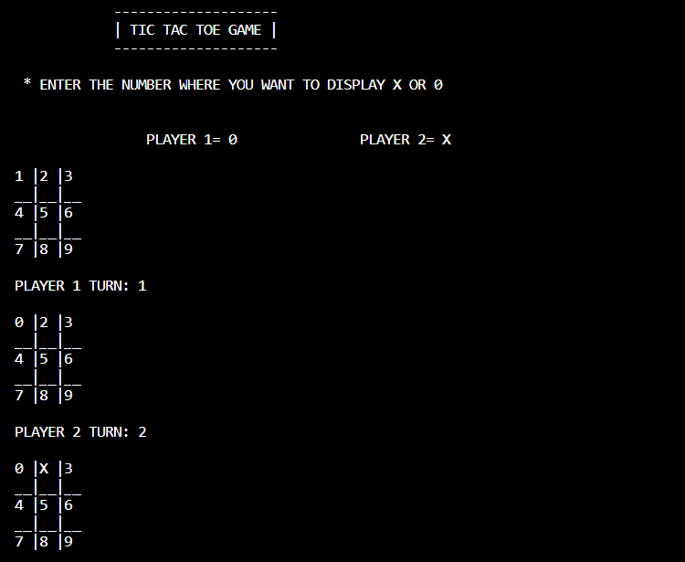 C++ Tic Tac Toe Game project