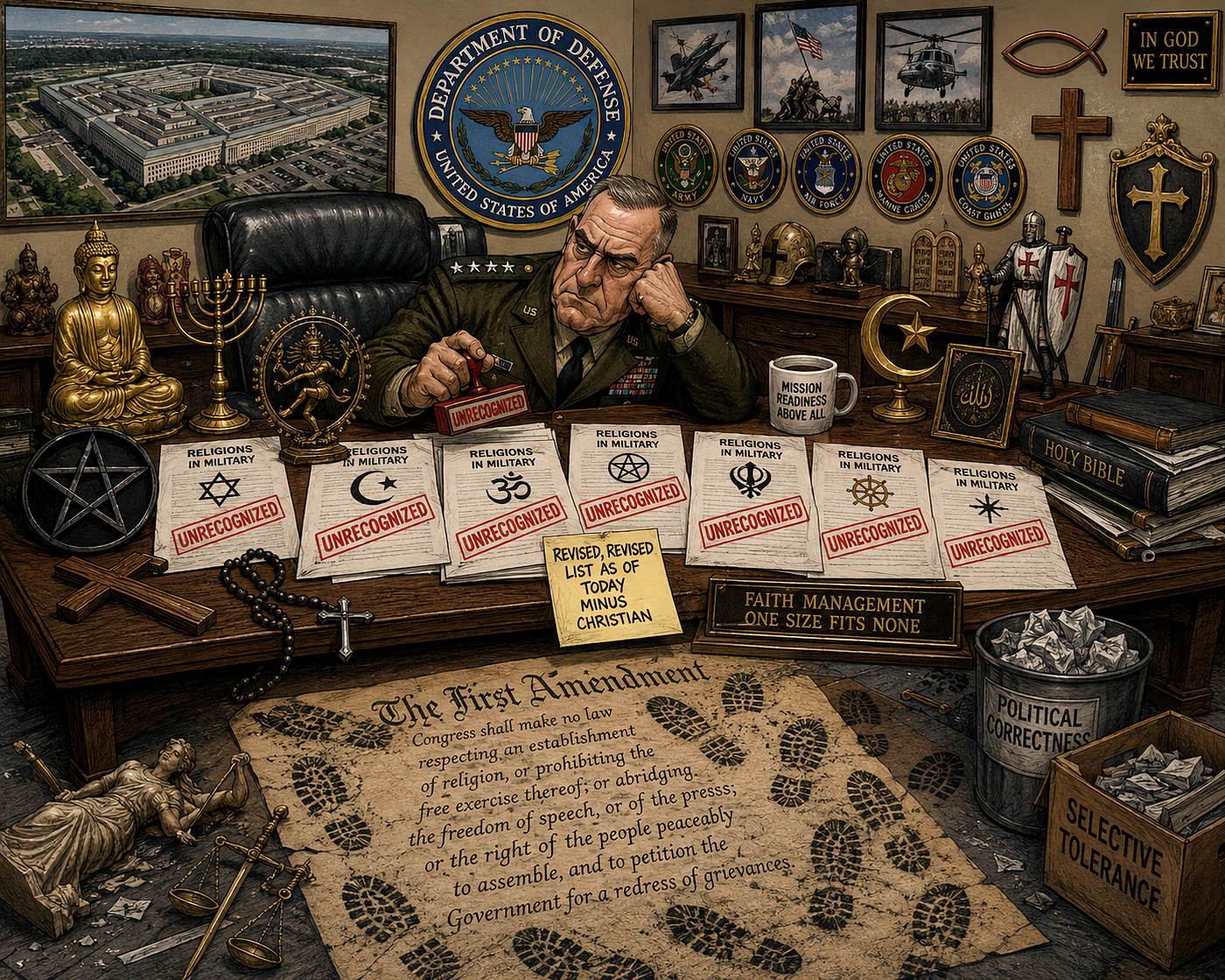 Pentagon Unrecognizes 181 Religions
