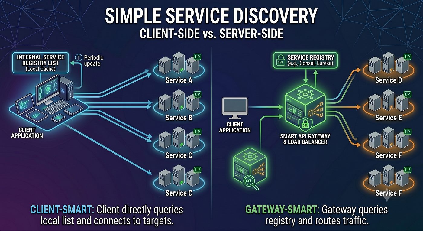 Service Discovery: Client-Side vs Server-Side