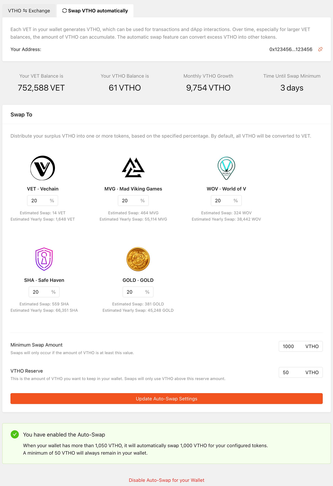 The Relaunch of vtho.exchange | by favo | vechain.energy