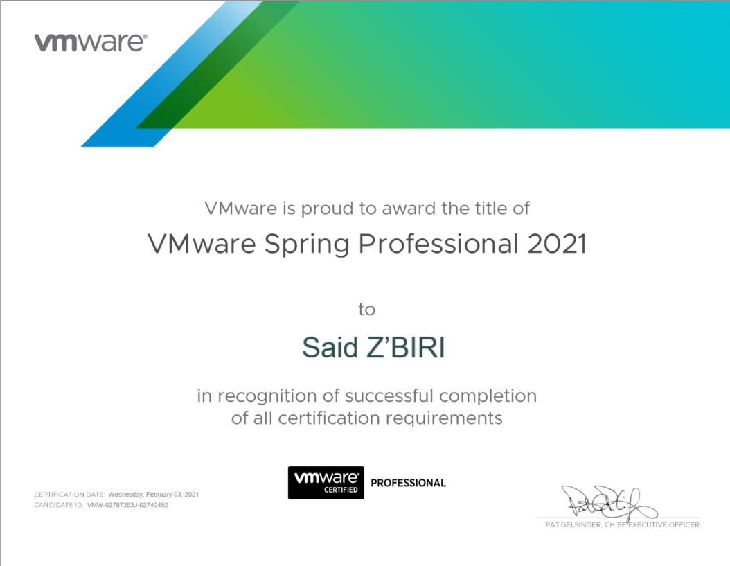 ALL WHAT YOU NEED TO KNOW TO PASS VMWARE SPRING PROFESSIONAL CERTIFICATION  | by Said Z'BIRI | Medium