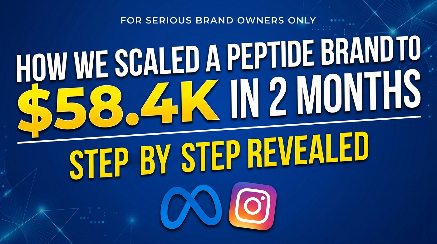 HOW WE SCALED A PEPTIDE BRAND TO $58.4K IN 2 MONTHS (WITHOUT META BANNING THE ACCOUNT)