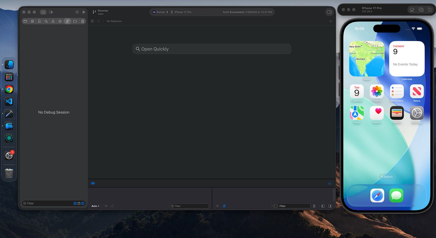 The iOS Simulator running on macOS