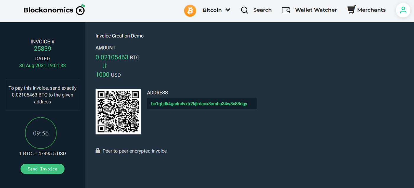 How To Create a Bitcoin Invoice — Blockonomics | by Arpit Agarwal |  Coinmonks | Medium