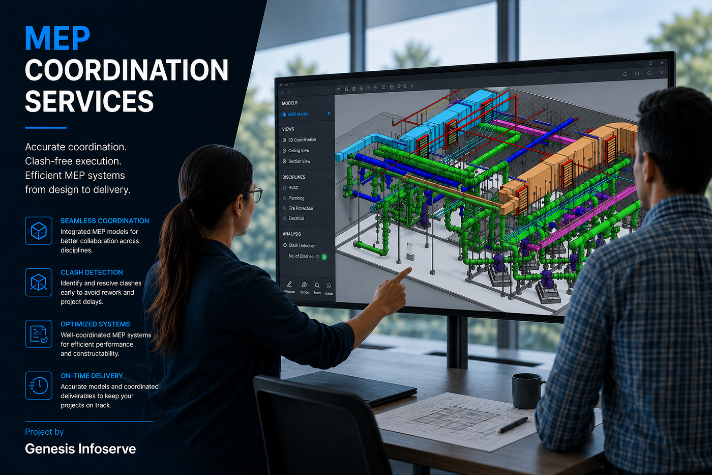 Genesis Infoserve’s MEP Coordination Services for Smarter Construction
