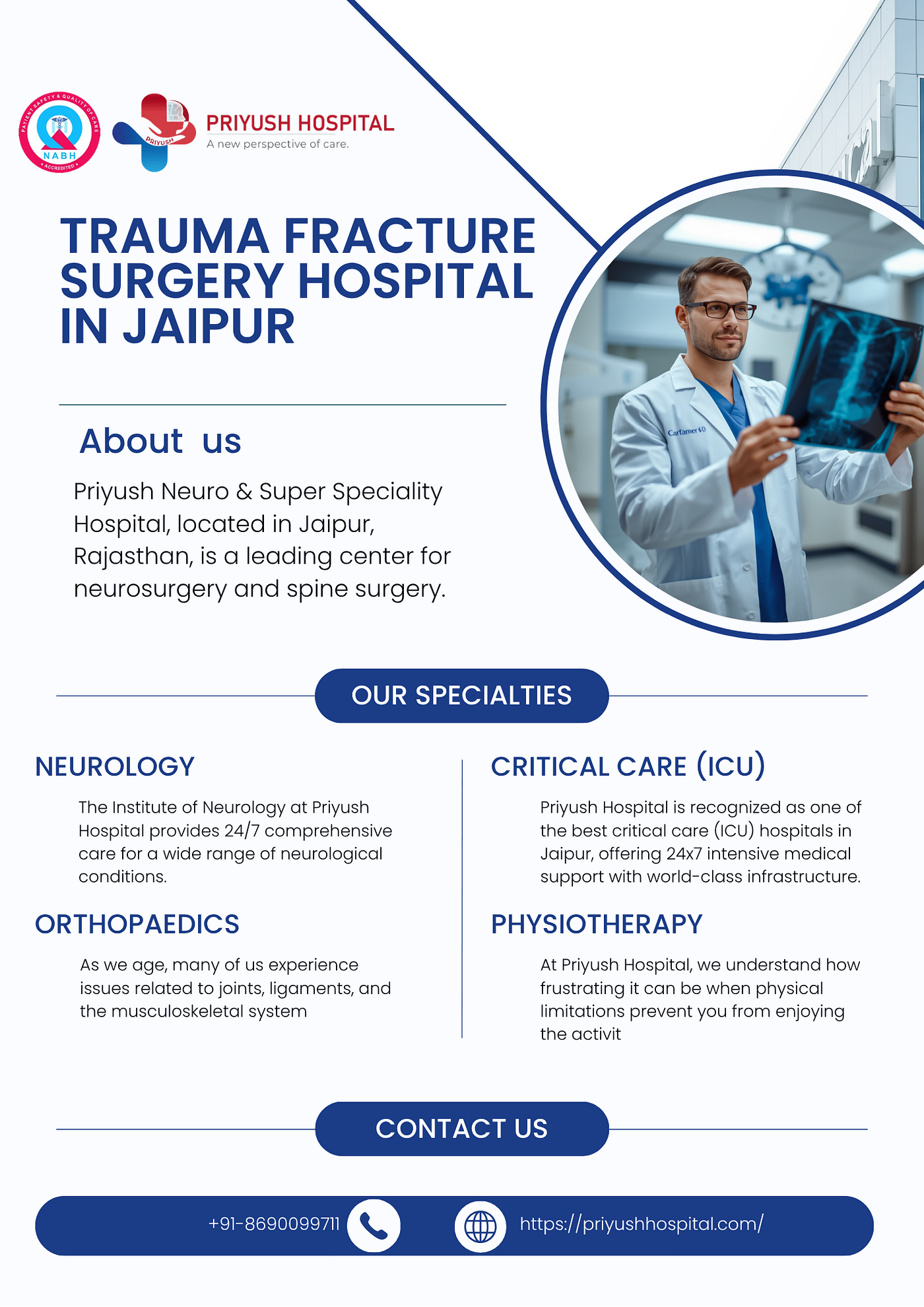 Trauma Fracture Surgery Hospital in Jaipur | Priyush Neuro