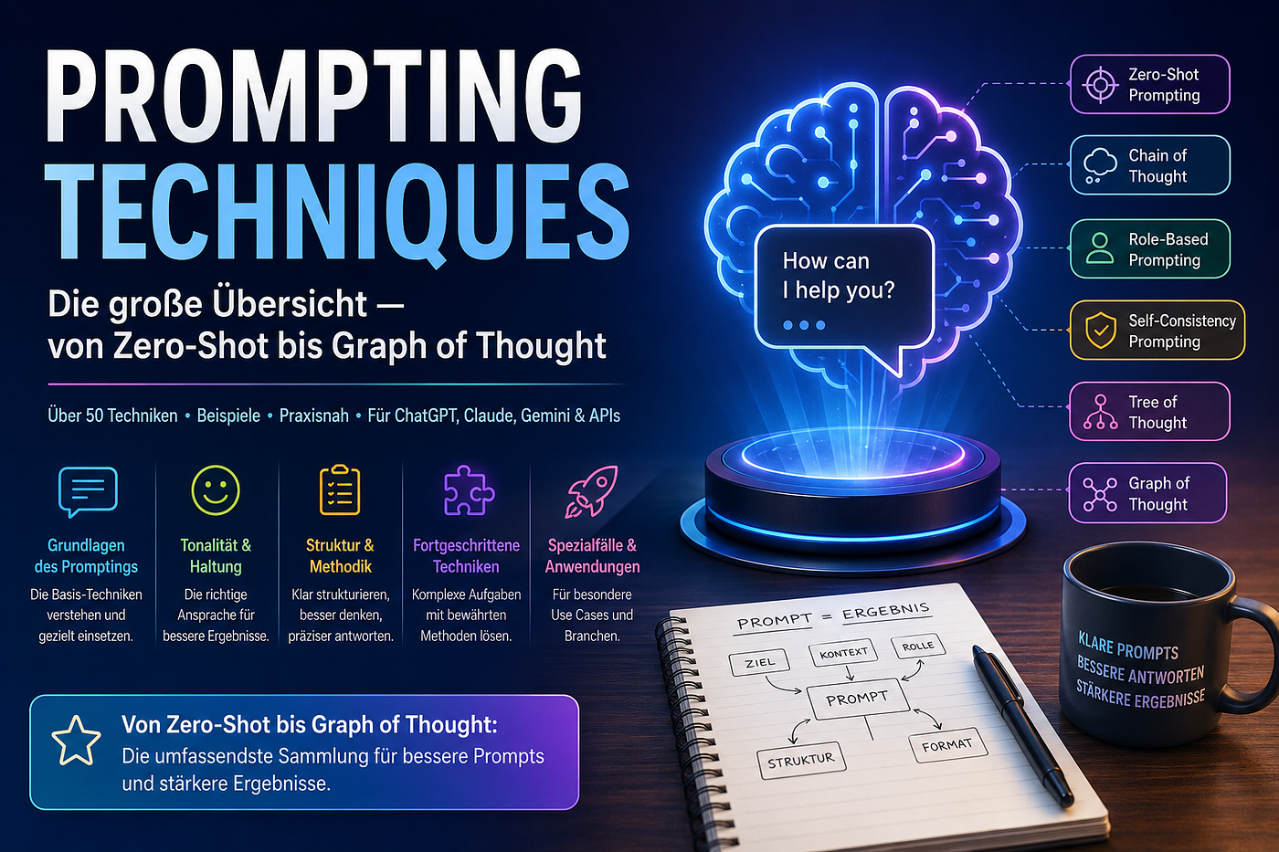 Prompting Techniques: Die große Übersicht — von Zero-Shot bis Graph of Thought