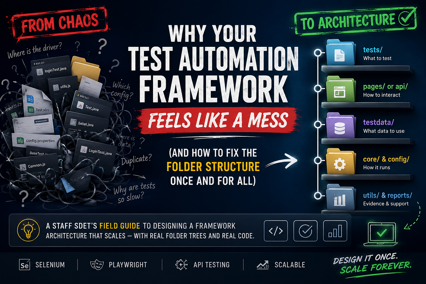Why Your Test Automation Framework Feels Like a Mess (And How to Fix the Folder Structure Once and…