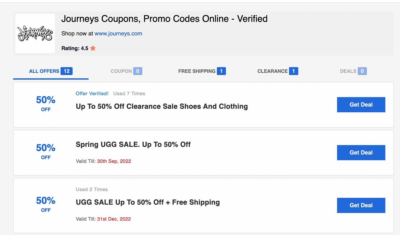 Journeys Coupons & Promo Codes. Do you also want to have great