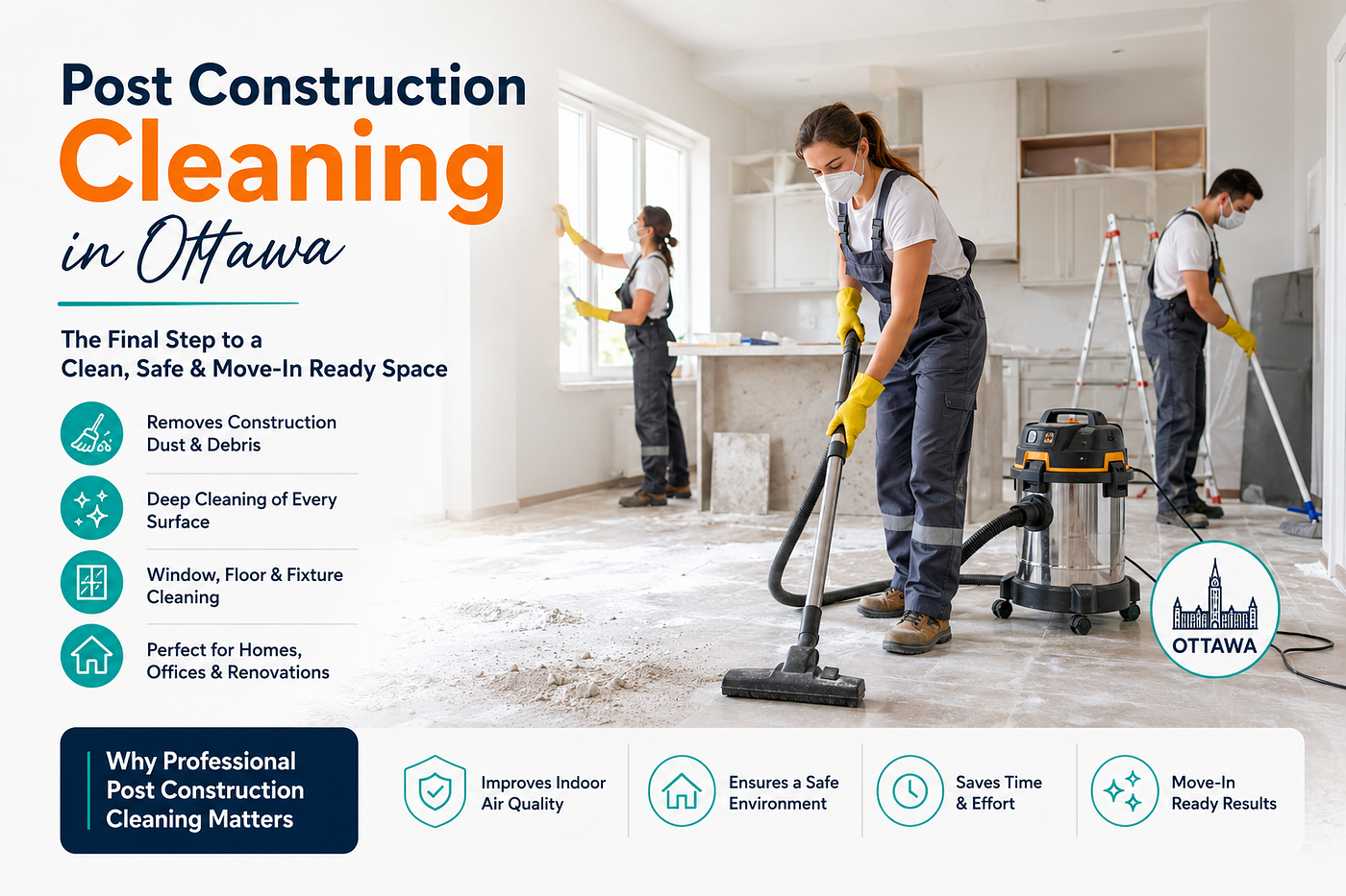 Why New Renovations Need Professional Post Construction Cleaning in Ottawa