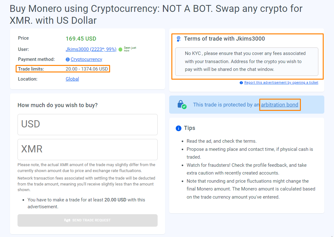 Acheter du Monero (ou du Bitcoin) sur un marché pair-à-pair (OTC). | by  Archie | Medium