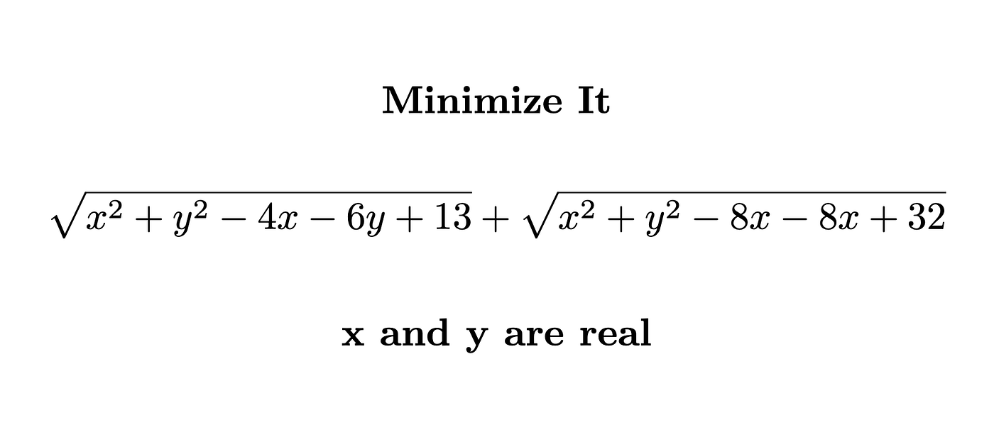 Do NOT Solve This With Calculus!