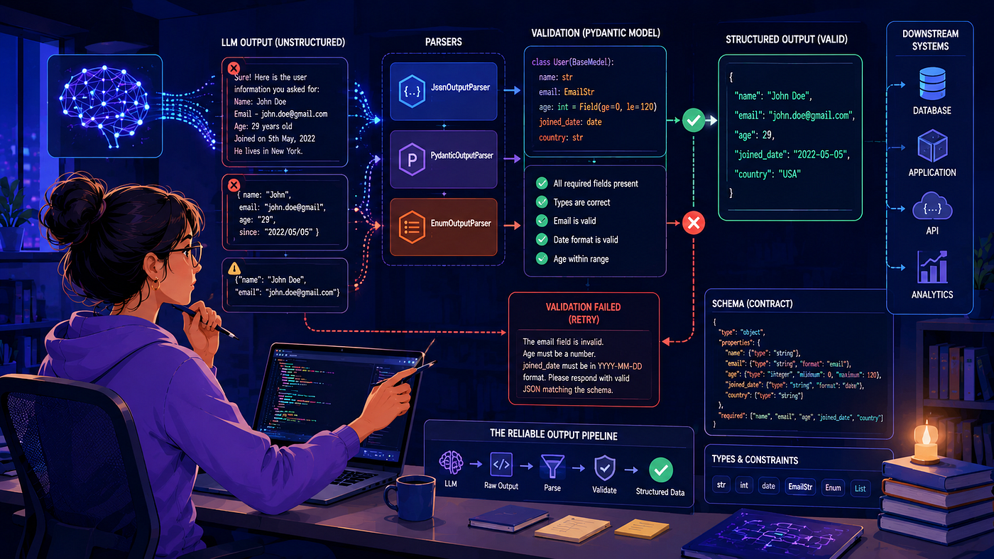 LangChain Output Parsers: How to Make LLMs Production-Safe