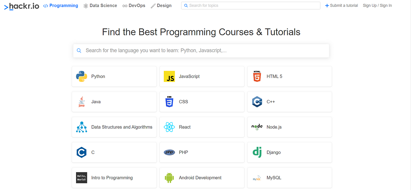 Learn C (Best C Tutorials for Beginners), by Hackr.io, Hackr.io: Find the  best online programming courses & tutorials