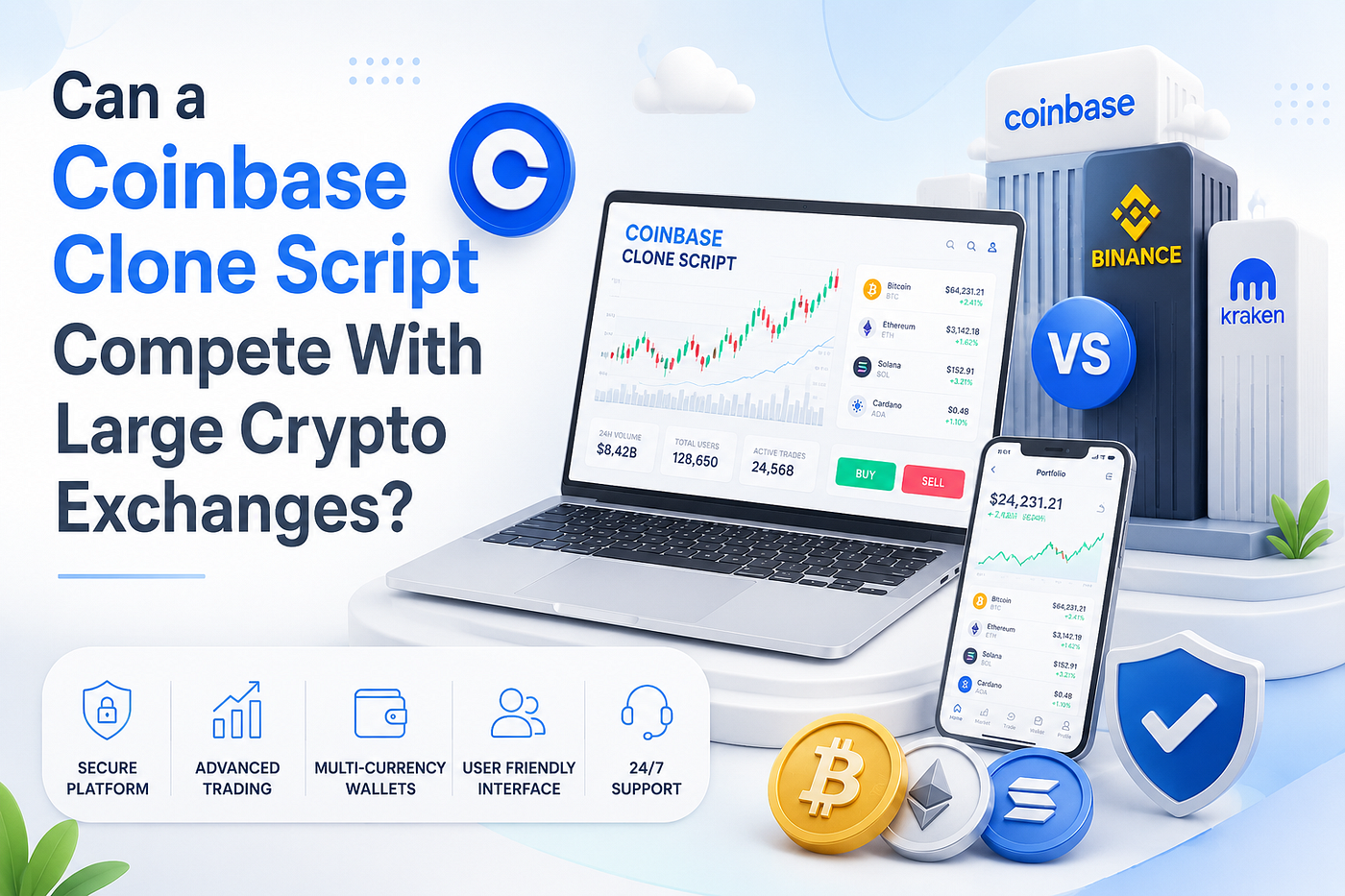 Can a Coinbase Clone Script Compete With Large Crypto Exchanges?