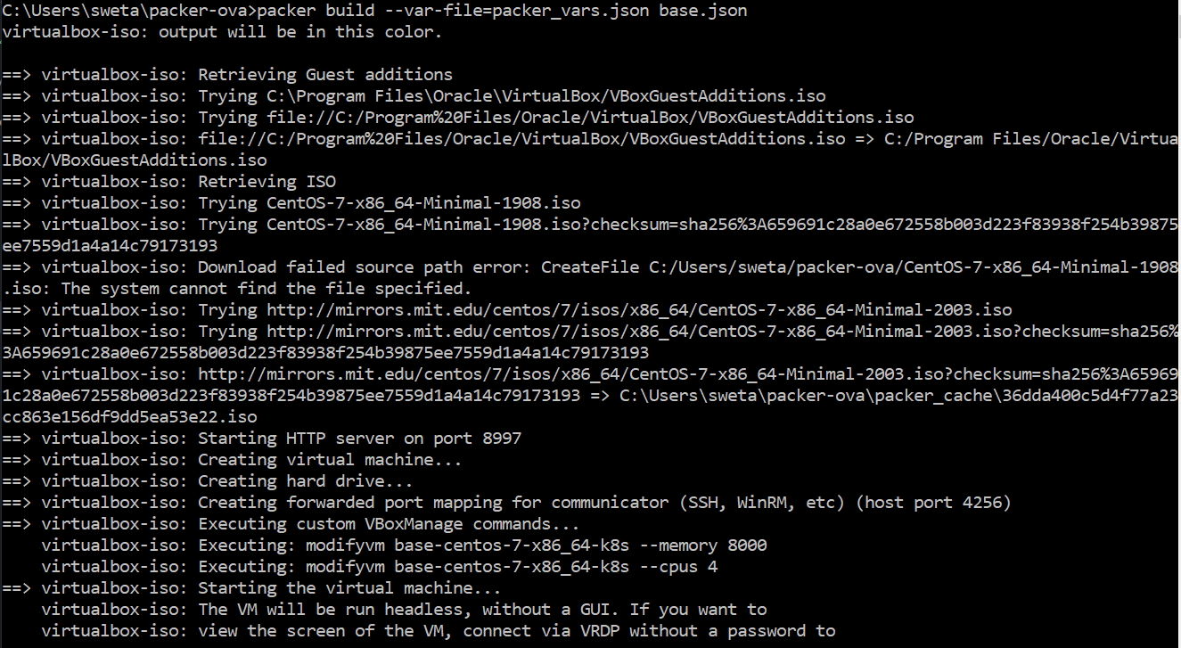 A. Introduction to OVA and creating CentOS OVA using Packer | by Sweta  Kumari | Medium