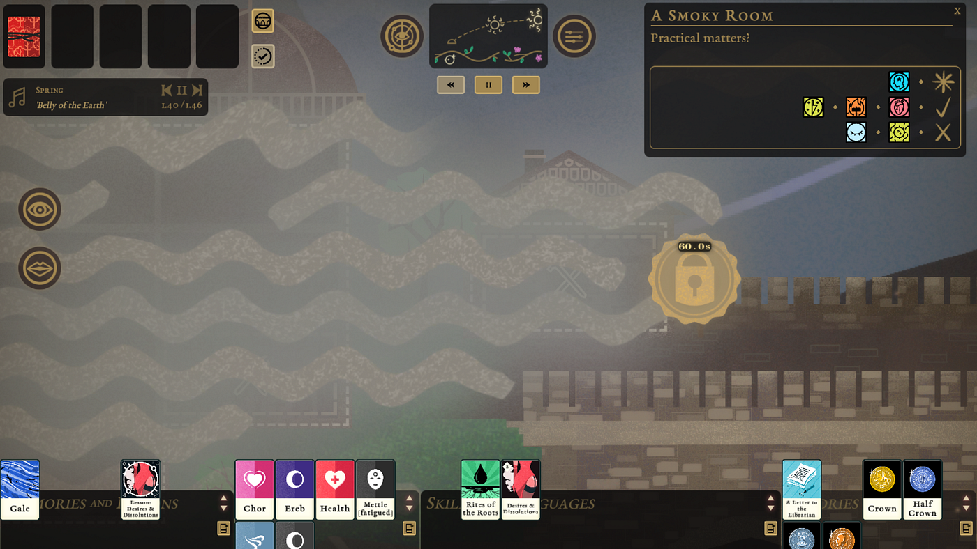 Now the blacksmith’s true work with me starts. Welcome to the 60 minute counters that every room imposes.