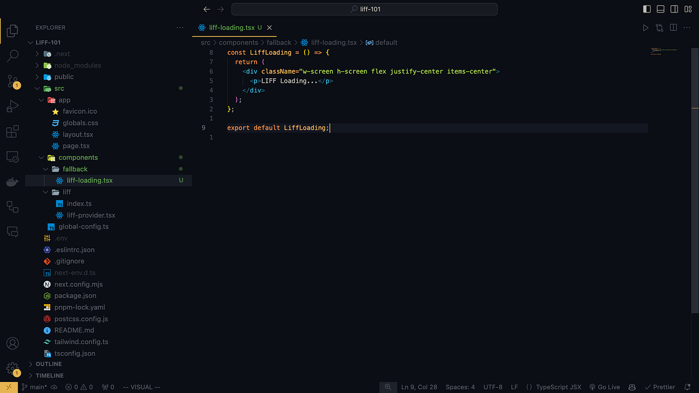 สร้าง LIFF Loading Component