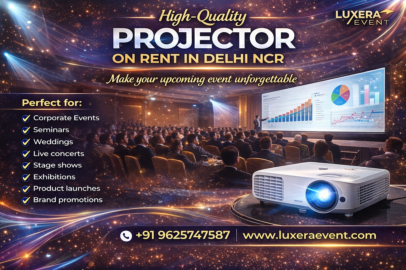High-Quality Projector on Rent in Delhi NCR — A Smart Choice for Every Event