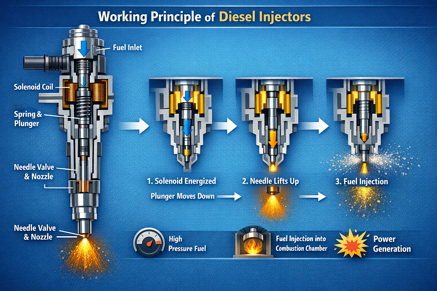 How Diesel Fuel Injectors Affect Engine Efficiency and Combustion Quality