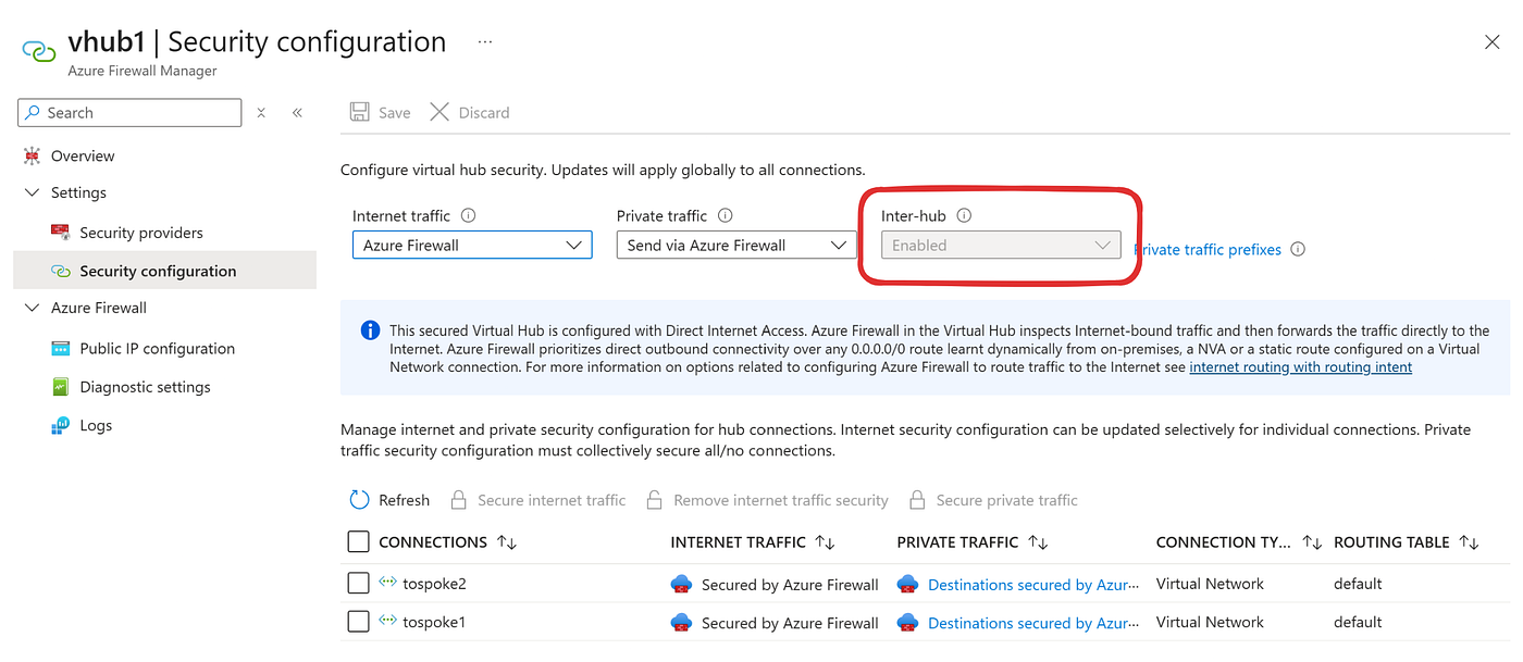 Azure Vwan routing 11: intent or not?